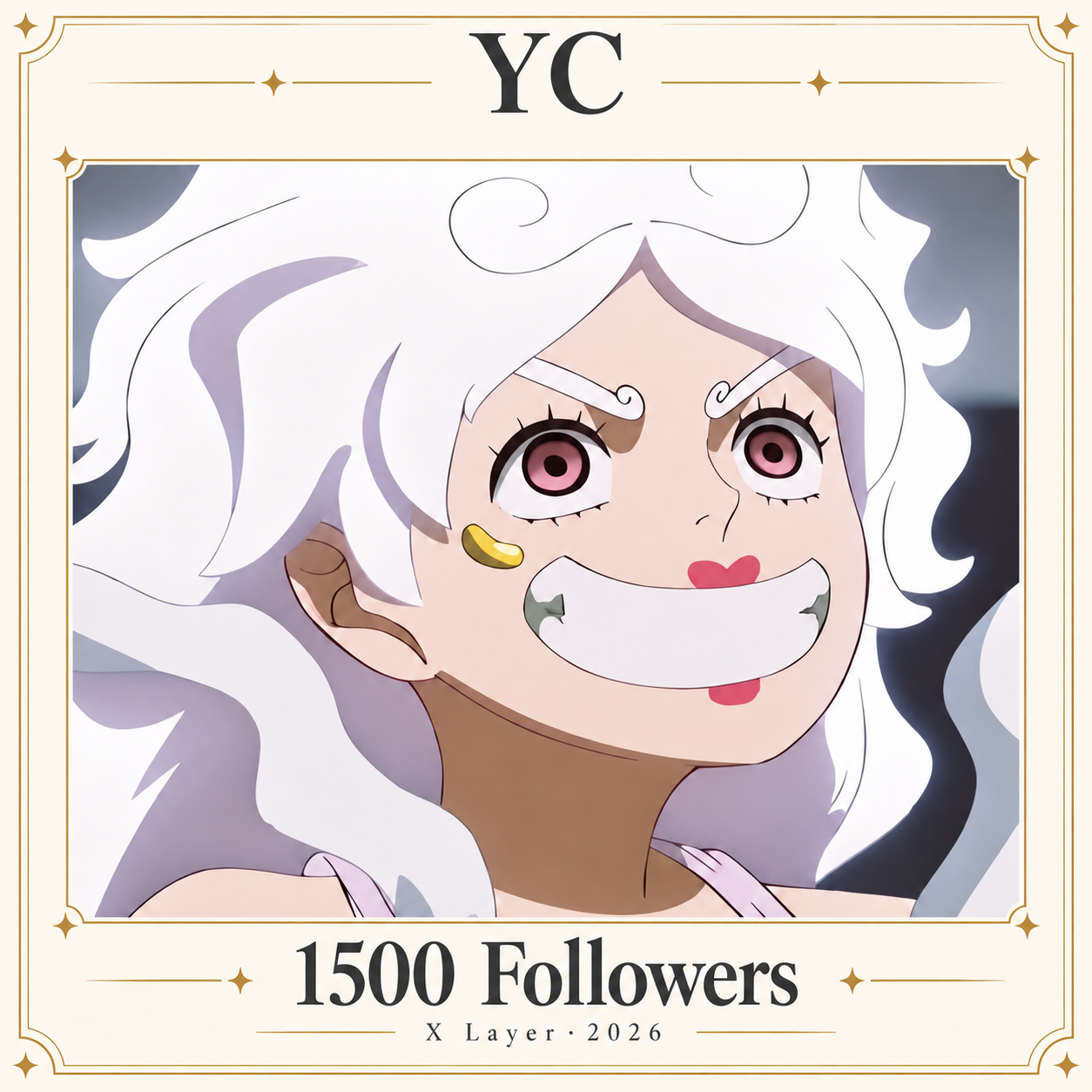 YC 1500 Followers纪念NFT卡片